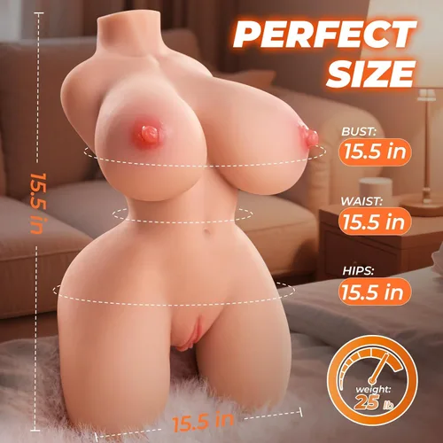 Vista 4 de Muñeca sexual realista realista de 7 libras, juguetes sexuales masculinos, muñecas sexuales femeninas, torso con vaginal profundo y anal apretado