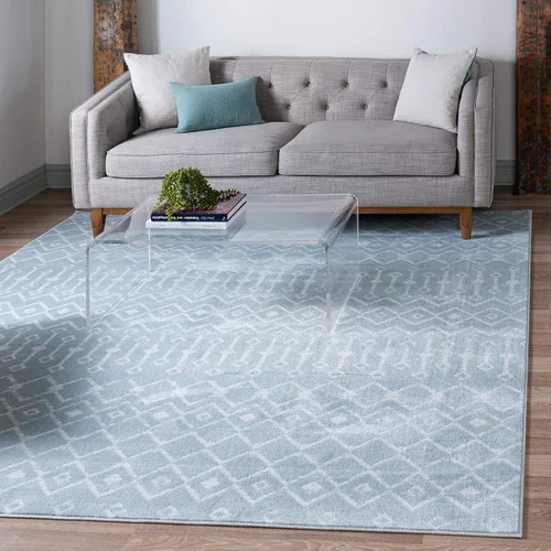 Vista 39 de Unique Loom Enrejado Marroquí Colección Trellis Geométrica Transicional Beige/Marfil Alfombra Área (10 pies 8 pulgadas x 16 pies 5 pulgadas)