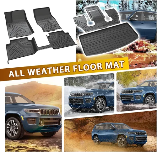 Vista 5 de Powerty Alfombrillas para Jeep Grand Cherokee L 2021-2025 (solo reposabrazos central de 6 plazas sin segunda fila), accesorios de revestimiento