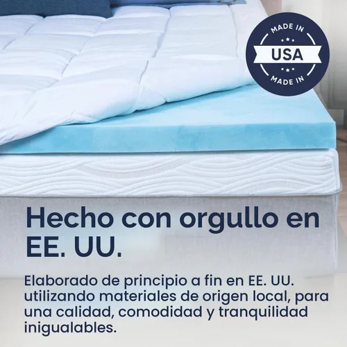 Vista 4 de Sure2Sleep Cool Gel Swirl - Cubre colchón de gel de 2 - 3 pulgadas