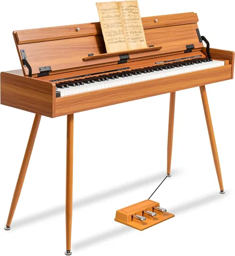 Vista 9 de Uiscom Piano digital, peso de 88 teclas, eléctrico, de escritorio a tocador de madera, teclado progresivo, acción de martillo, perfecto