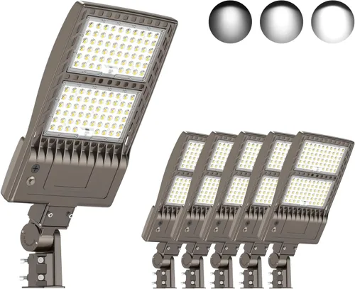 Vista 11 de KUKUPPO Luz LED de estacionamiento de 200 W, luz de poste de estacionamiento de grado industrial con certificación DLC UL, luz LED caja de zapatos