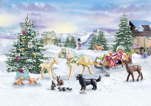 Vista 3 de Playmobil Calendario de Adviento - Paseo en trineo navideño