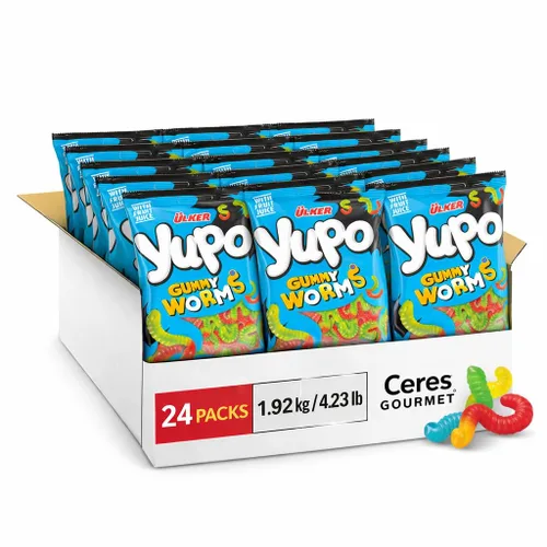 Vista 13 de Ceres Gourmet Gomitas de cola, paquete de 24 bolsas de caramelos de cola masticables a granel (24 x 2.8 onzas), paquete de caramelos de gomitas