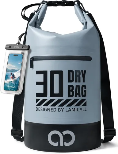 Vista 14 de Lamicall Bolso Seco Pequeño, Bolso Impermeable - [Duradero y Flotante] Bolso a Prueba de Agua de 1.32/2.64/5.28/7.92/10.56 galones con Funda