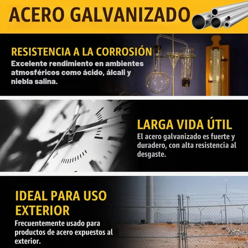 Vista 4 de VIVIDA Abrazaderas de riel de extremo de 1-3/8" x 1-3/8" 2 piezas, Abrazaderas de panel de enlace de cadena T, Conectores T de tubería galvanizada