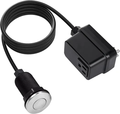 Vista 17 de Interruptor de Triturador de Basura, Kit Inalámbrico de Encendido y Apagado por Aire para Eliminador de Desperdicios de Alimentos, Plástico Negro