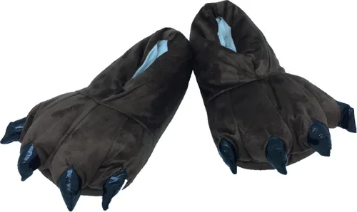 Vista 64 de Zapatos de casa cálidos de felpa con pies de animales para disfraz