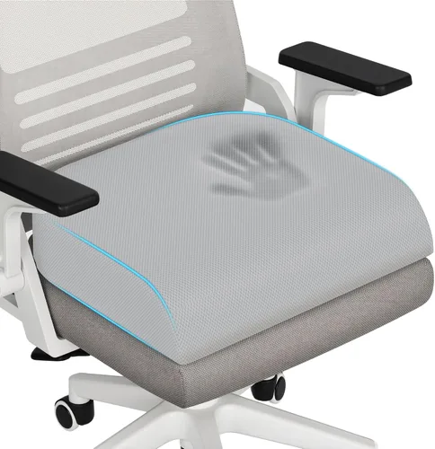 Vista 29 de TranquilRelax Cojín de asiento de espuma viscoelástica para silla de oficina, 3 pulgadas, color negro Medium-firm Support for Long Sitting