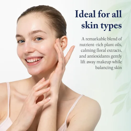 Vista 4 de Beauty Without Cruelty Removedor de maquillaje cremoso para rostro y ojos, removedor de maquillaje hidratante extra suave e impermeable + algodón
