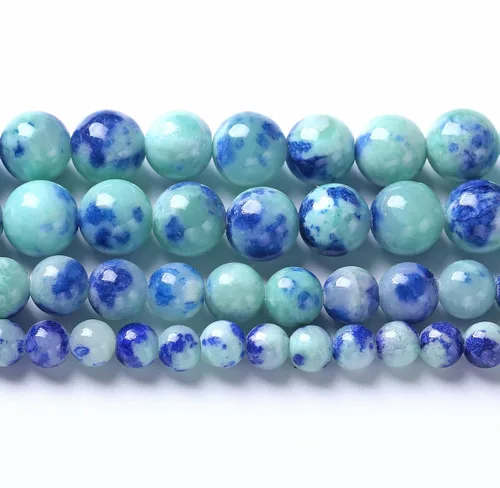 Vista 48 de 4MM 88 piezas de cuentas sueltas de piedra natural verde turquesa africana para hacer pulseras y collares de bricolaje