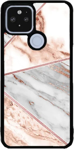 Vista 9 de Funda de goma negra con formas triangulares de oro rosa compatible con Google Pixel 10, 10 Pro, 10 Pro XL, 9a, 9 Pro, Pixel 9, Pixel 9 Pro XL, 8a, 8