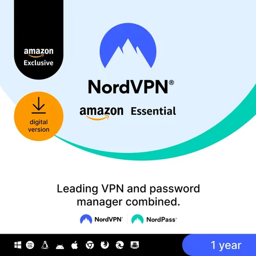 Vista 19 de NordVPN Plus, 10 Devices, 1-Year, VPN & Password Manager Software Bundle, Digital Code