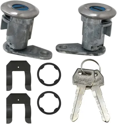 Vista 6 de Cilindro de cerradura de puerta con 2 llaves Repl.# DL1 DL1550 D2AZ-6521984A para Ford 76-78 F-150 Base