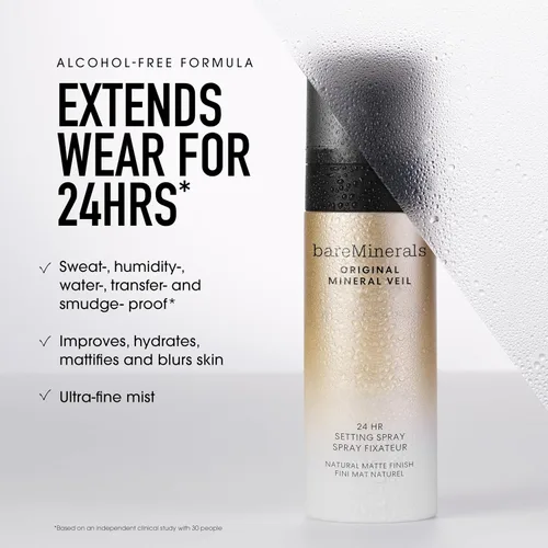 Vista 3 de bareMinerals Original Mineral Veil Spray fijador mate, 3.4 onzas líquidas