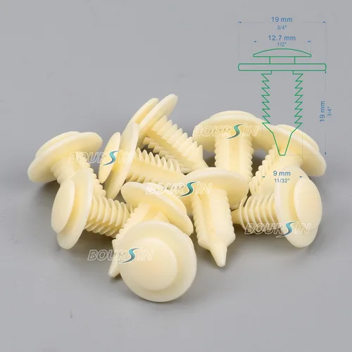 Vista 9 de Paquete de 50 clips de nailon para panel de moldura de puerta compatibles Pastilla 1500 2500 3500, sujetador tipo empuje, retenedor de panel