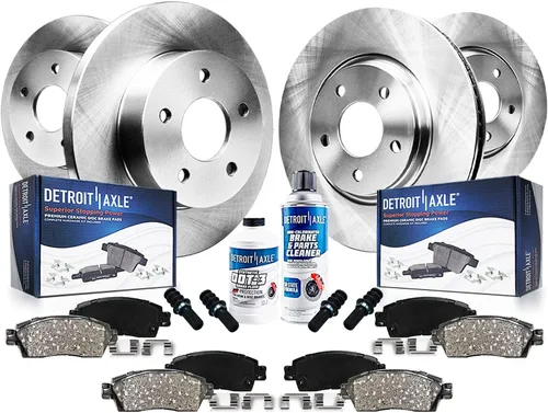 Vista 27 de Detroit Axle - Kit de frenos para 15-20 Volkswagen Passat, 12.28 pulgadas delanteras y 10.70 pulgadas trasero rotores de freno de disco pastillas