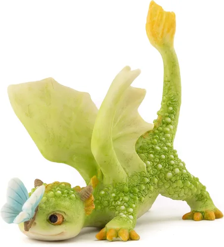 Vista 7 de Top Collection Rex The Green Dragon - Mini figura coleccionable de fantasía (orbe de cristal)