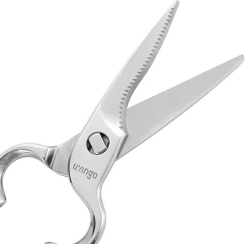 Vista 4 de LIVINGO - Tijeras de cocina de 8.5 pulgadas, tijeras de acero inoxidable forjadas resistentes Ultra Sharp Food Scissors with Detachable Design