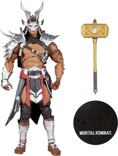 Vista 8 de McFarlane Toys Mortal Kombat Shao Kahn (Platinum Kahn) Figura de acción de 7 pulgadas con accesorios
