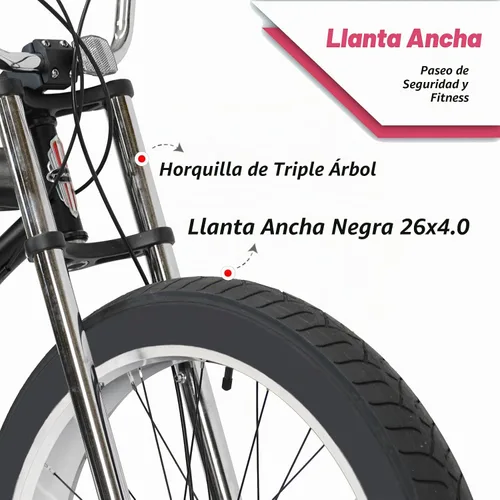 Vista 4 de Tracer Avalon 26 & 29 Inch Beach Cruiser Bike Negro mate