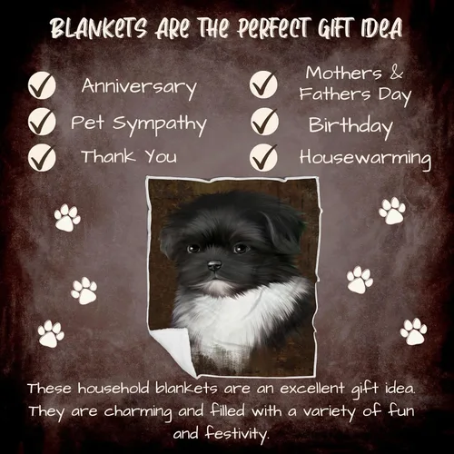 Vista 7 de Rustic Shih Tzu Dog Blanket - Lightweight Super Soft Cozy and Durable Bed Blanket - Animal Theme Fuzzy Blanket for Sofa Bed Couch Luxury Soft