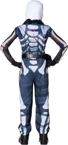 Vista 2 de Spirit Halloween Disfraz Fortnite de Skull Trooper para niños, con licencia oficial, Multicolor