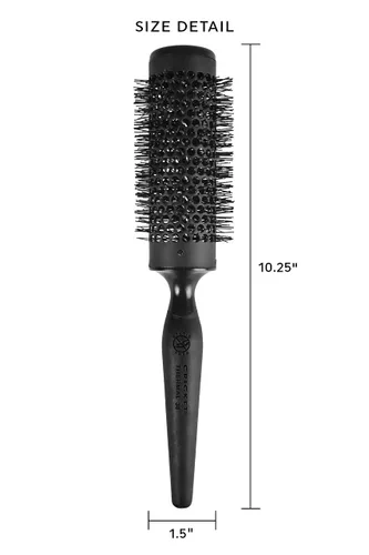 Vista 4 de Cricket Cepillo térmico de cerámica soplado #38 de 1.5 pulgadas, sin estática, cepillo de pelo para secar con soplado, barril de cerámica sin