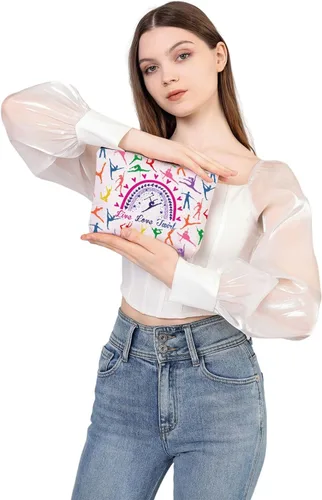 Vista 7 de WSNANG Baton Twirler Bolsa de cosméticos Live Love Twirler Bolsa de maquillaje Twirler Regalo para mamá Regalo de Baton Girando Regalo Gimnasta