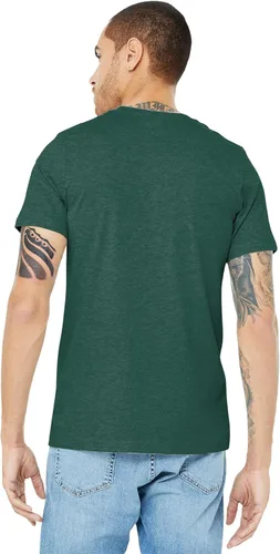 Vista 2 de Bella + Canvas - Camiseta unisex para adultos CVC, Verde (Heather Green), Grande