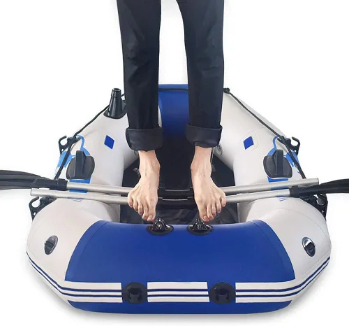 Vista 2 de 2 piezas de remos de kayak para botes inflables, paletas de kayak de aleación de aluminio de 50 pulgadas, ligeras, desmontables, ajustables