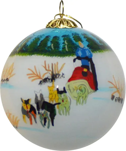 Vista 13 de Adorno navideño de vidrio soplado Bluebird Incluye caja de regalo