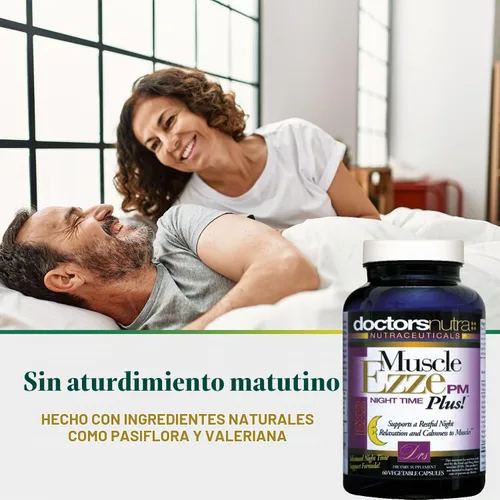 Vista 6 de Muscle Ezze PM Plus Cápsulas nocturnas de Doctors Nutra - Uso nocturno - Sin gluten - 60 cápsulas