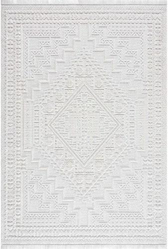 Vista 8 de Hauteloom Ethereal - Alfombra de pasillo con borde geométrico de medallón de diamante, estilo bohemio de transición, tribal azteca del suroeste