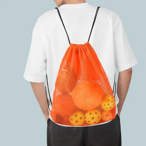 Vista 6 de GSE Bolsa deportiva de malla para niños y adultos. Bolsa de equipo deportivo de malla para pelotas deportivas, playa, viajes, gimnasio, natación