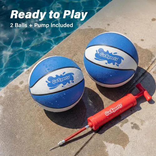 Vista 6 de GoSports Water Basketballs 2 Pack - Choose Between Size 3 and Size 6, Great for Swimming Pool Basketball Hoops