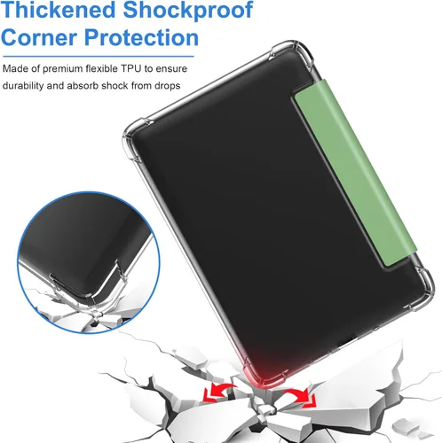 Vista 4 de HGWALP Funda para Kindle de 6 pulgadas (11ª generación-2024/2022), ultra transparente, suave, flexible, transparente, carcasa trasera de TPU