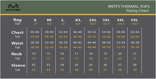 Vista 6 de Realtree Ropa interior térmica de manga larga de poliéster para hombre