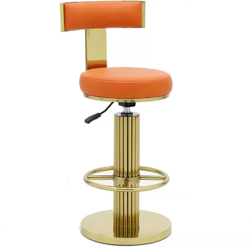 Vista 30 de FUNROLUX Gold Bar Stools, Adjustable Swivel Counter Height Barstools Black Negro