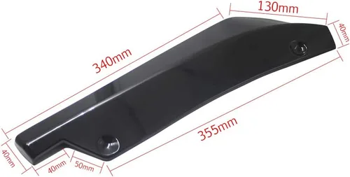 Vista 2 de Difusor universal de parachoques trasero para automóvil, 2 unidades, protector Canard, protector universal para parachoques delantero, kit de Negro