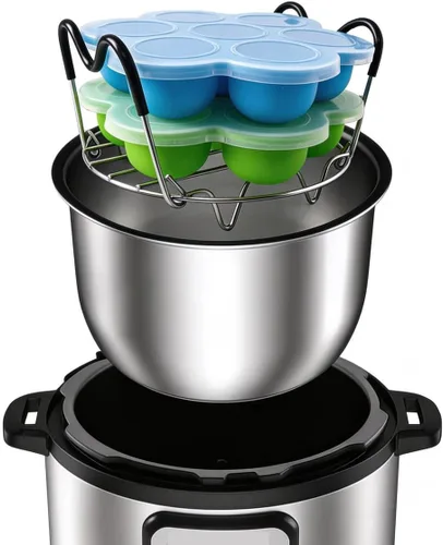 Vista 5 de Salvamanteles de vapor con asas para olla instantánea accesorios de olla a presión (mango con silicona, para 6 cuartos de galón)
