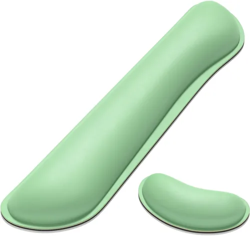 Vista 25 de Dapesuom Reposamuñecas para ratón, soporte ergonómico de espuma viscoelástica para muñeca de ratón, almohadilla de descanso para mano de cuero tipo