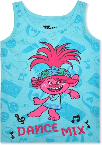 Vista 4 de UNIVERSAL Trolls Poppy Girls - Paquete de 3 camisetas sin mangas para niños pequeños y grandes, color rosaazul