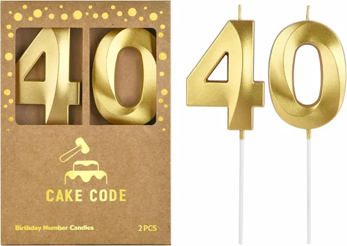 Vista 11 de Velas de cumpleaños de oro con diamantes de 2.76 pulgadas, velas de números dorados, velas de números de pastel, celebración de fiesta
