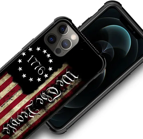 Vista 2 de Compatible con iPhone 11 Pro Max, H 1776 We The People - Funda protectora de poliuretano termoplástico resistente a los arañazos y golpes