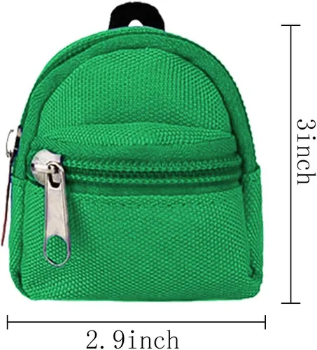 Vista 2 de SOTOGO 10 piezas de mochilas para muñecas, mini muñecas con cremallera, accesorios para casa de muñecas, accesorios para muñecas para suministros