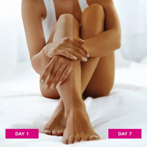 Vista 6 de Jergens Natural Glow Self Tanner - Crema hidratante facial y loción de ducha con brillo natural, autobronceador para un tono de piel medio a profundo