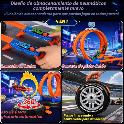 Vista 3 de 2026 All New Stunt Race Car Track Set for Kids 4-8