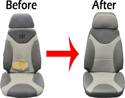 Vista 2 de Iggee Caterpillar Cat 330 Cl Excavator Charcoal/Grey S.Leather Fundas de asiento personalizadas (carbón/gris)