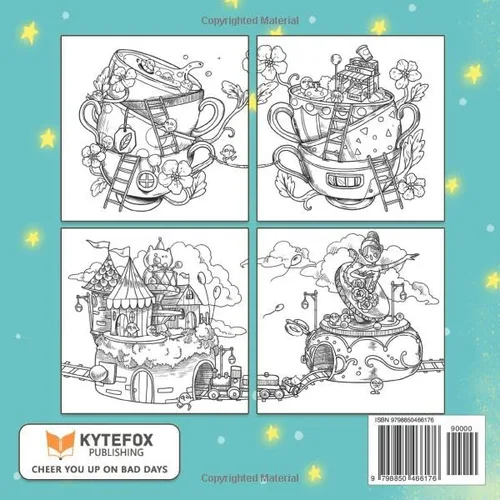 Vista 2 de Tiny World Into The Journey to Explore Kingdom of Tiny Creatures in 25 Amazing Coloring Pages For Adults, Women, Teens